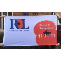 11.11.11 RBL PAUSE to Remember Flag - 5ft x 3ft / 152 x 91cm