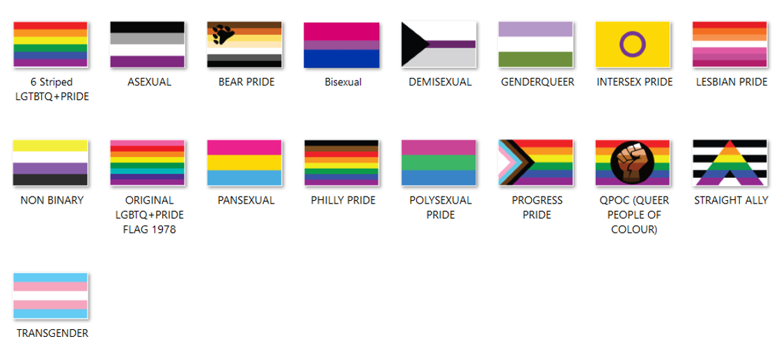 Pride And Sexual Identity Flags 